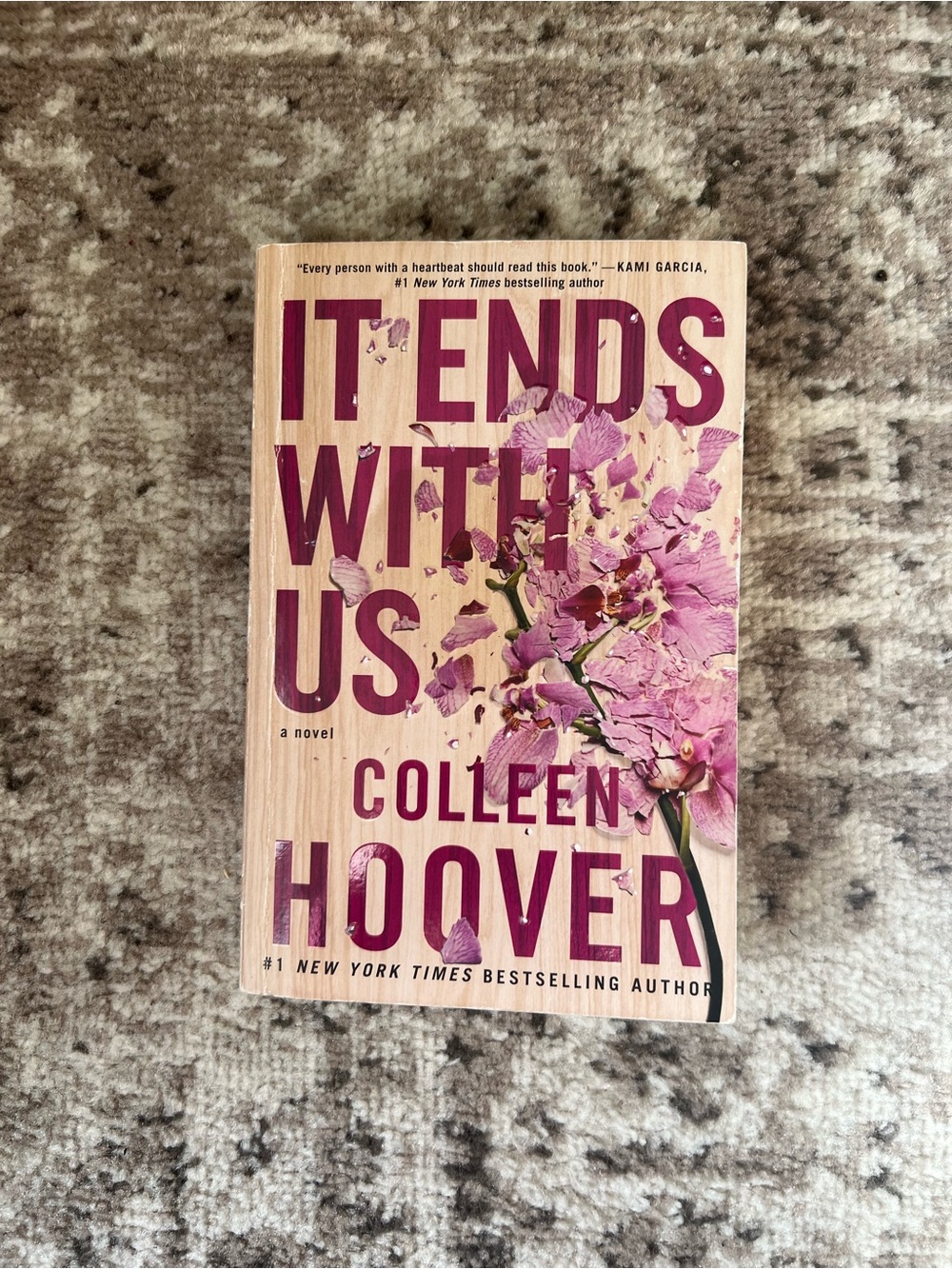 'It Ends With Us' Pink Floral Paperback - Home Accent